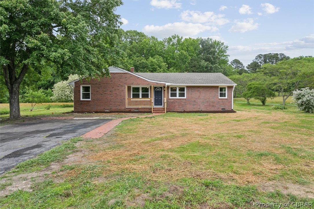9040 Diascund Road Lanexa, VA 23089 - Photo 1 of 37 Ranch-style home with a front lawn