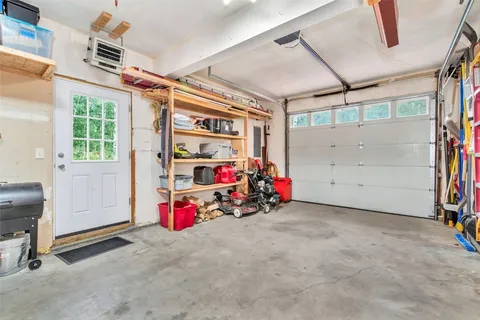a view of a garage
