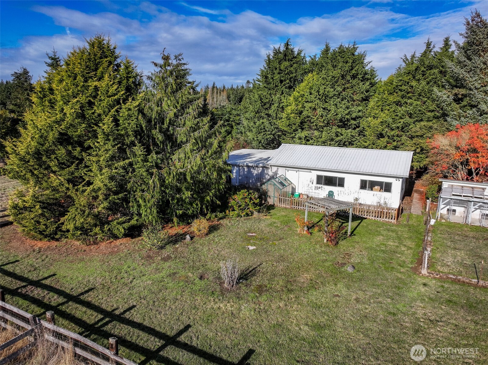 132 Cosmos Lane Port Angeles, WA 98362 - Photo 36 of 40 an aerial view of a house with a yard