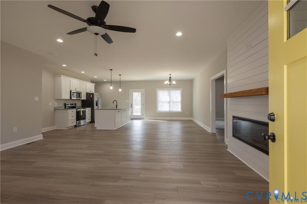 498 Signboard Road Bumpass, VA 23024 - Photo 3 of 3 Unfurnished living room with recessed lighting, a