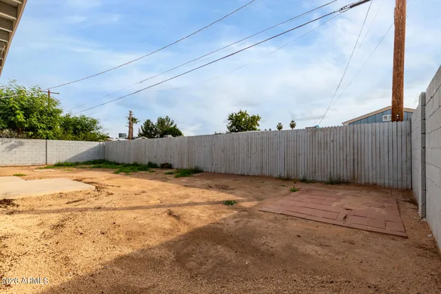 a backyard of a house