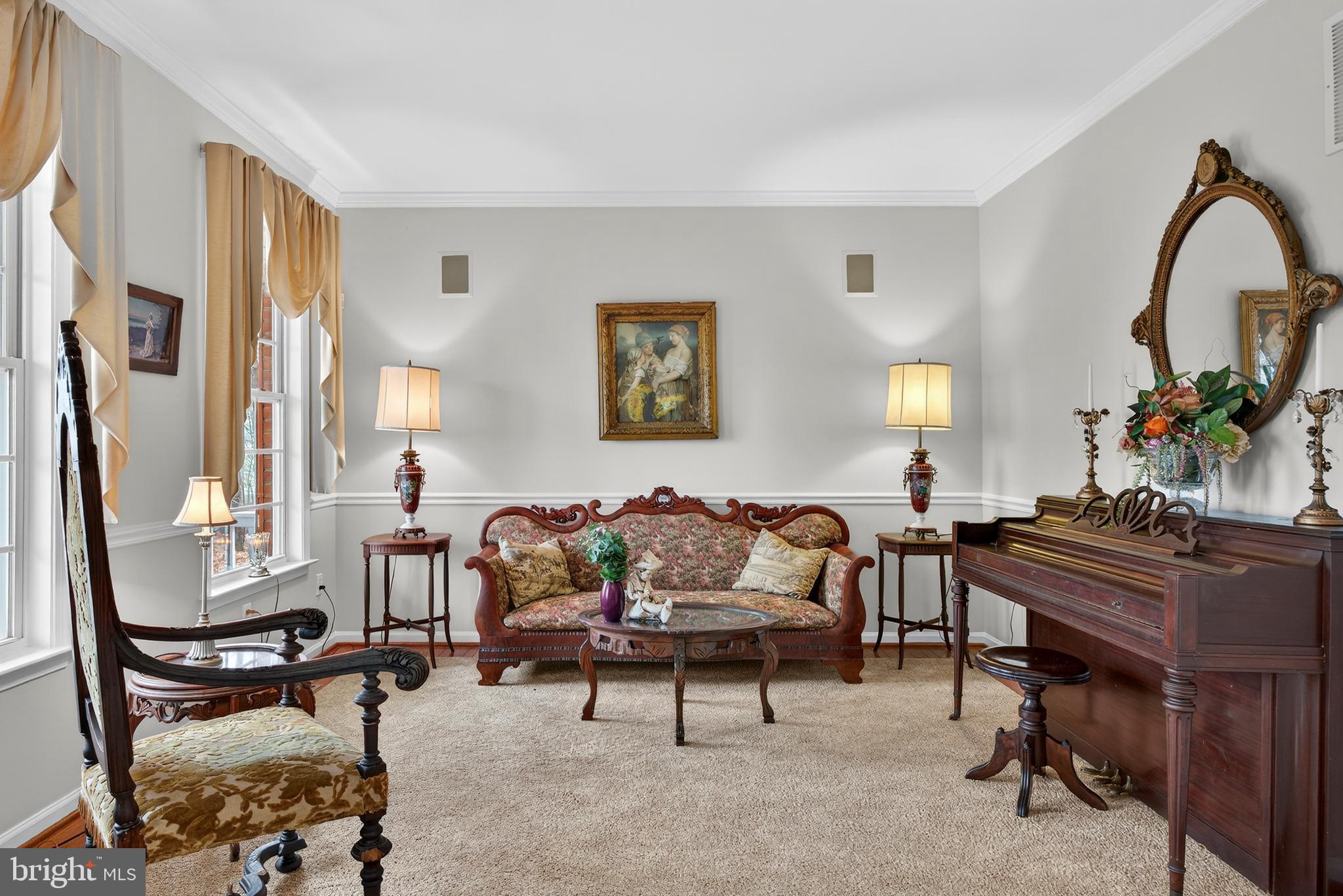 5777 White Rock Road Sykesville, MD 21784 - Photo 10 of 42 a living room with furniture a piano and a potted plant