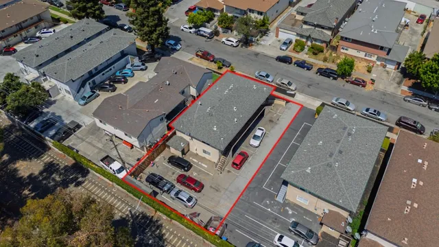 an aerial view of a city