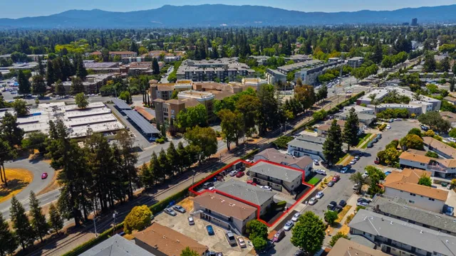 an aerial view of multiple house