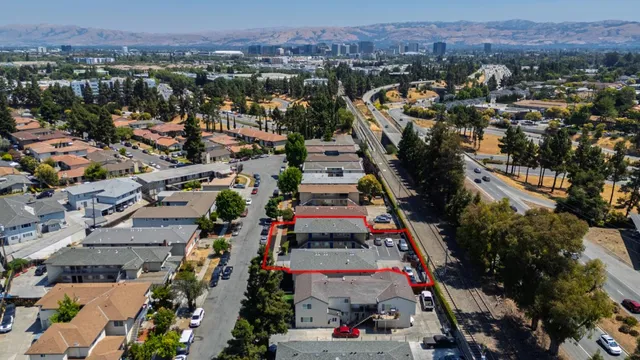 an aerial view of a city