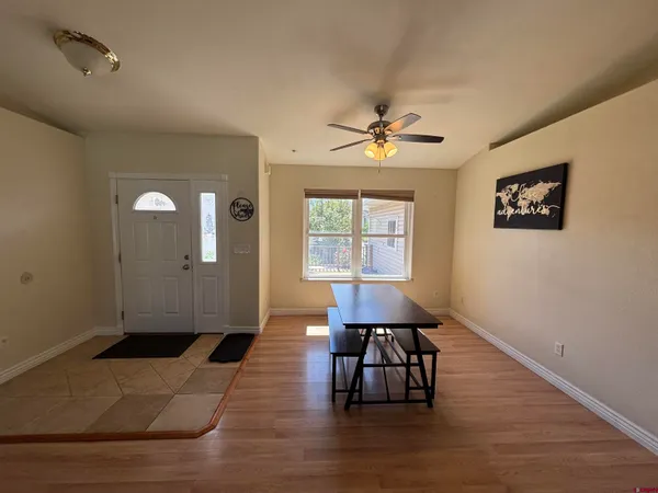 an empty room with a window