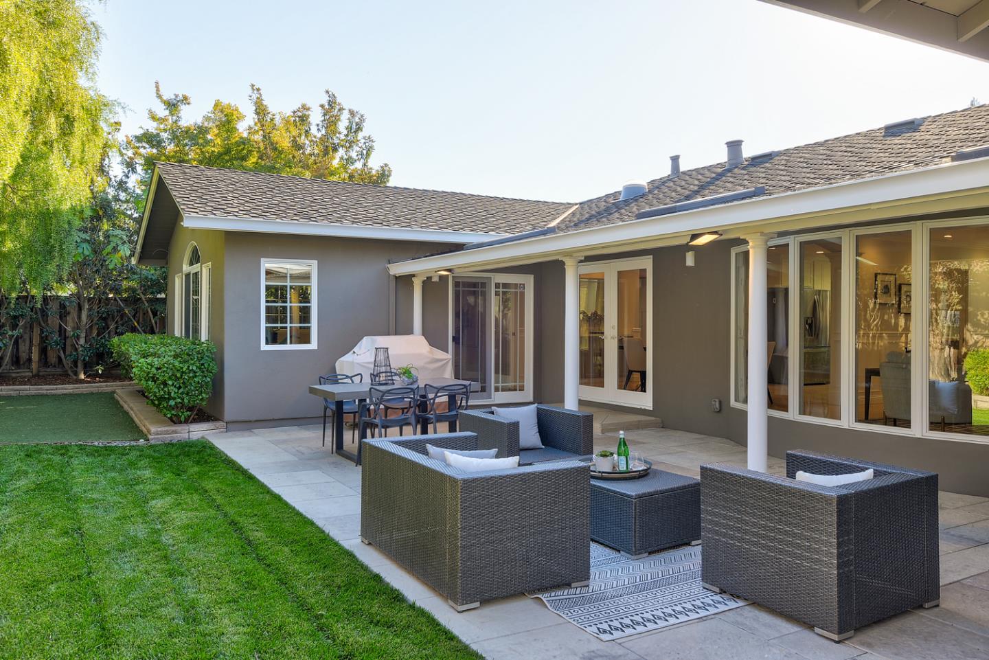1445 Meadow Lane Mountain View, CA 94040 - Photo 28 of 33 a view of a house with backyard sitting area and garden