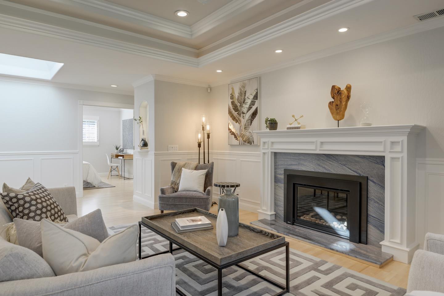 1445 Meadow Lane Mountain View, CA 94040 - Photo 5 of 33 a living room with furniture a fireplace