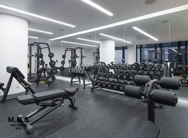 a view of gallery with windows