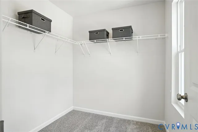 a close view of a closet