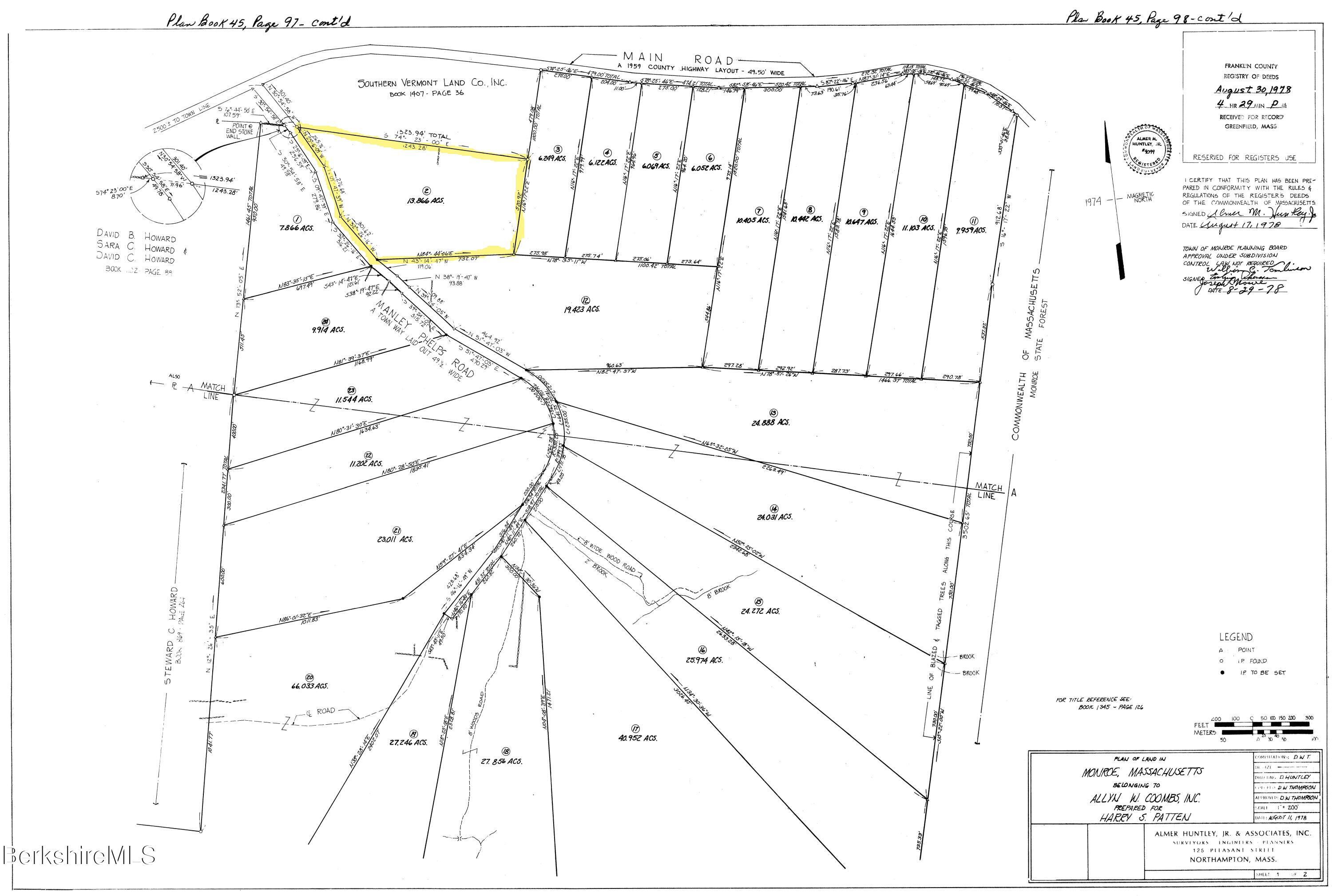 0 Manley Phelps Road Monroe, MA 01350 - Photo 2 of 12 Survey ManleyPhelpsRd