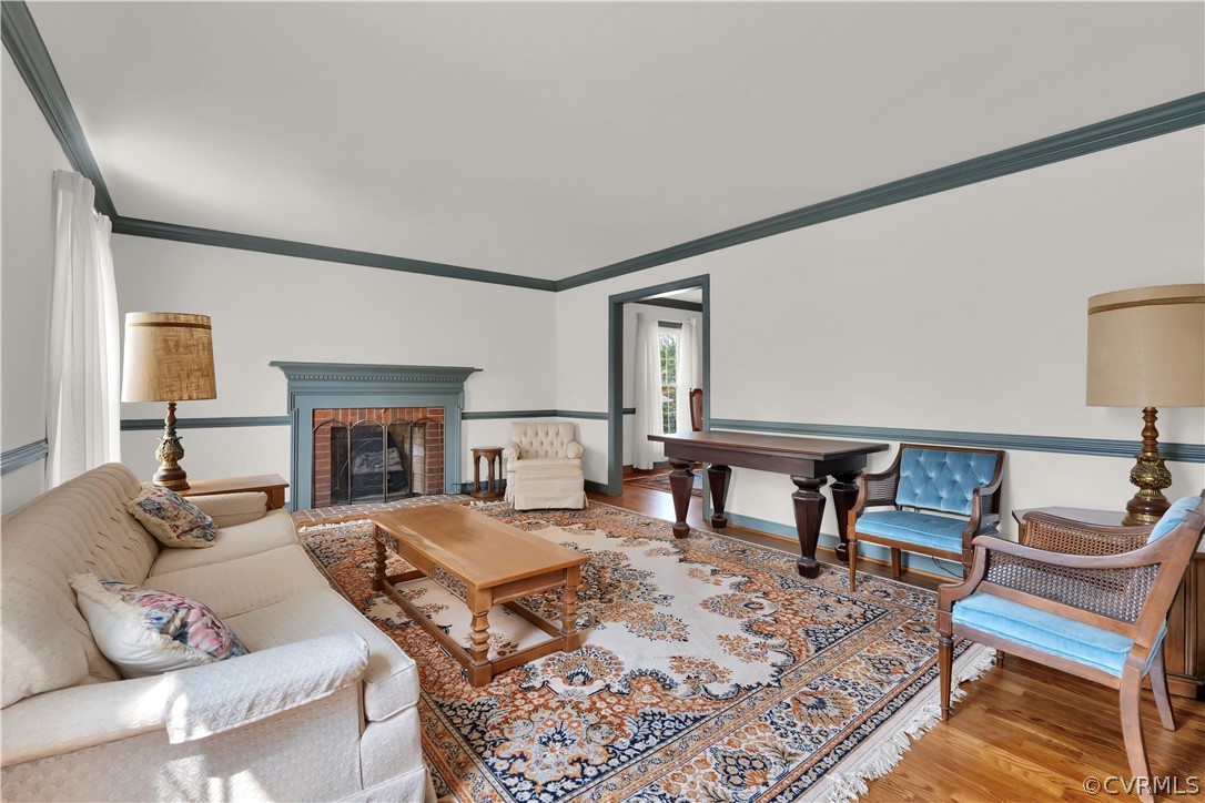 13113 Bluemont Road Chester, VA 23831 - Photo 5 of 41 a living room with furniture and a fireplace