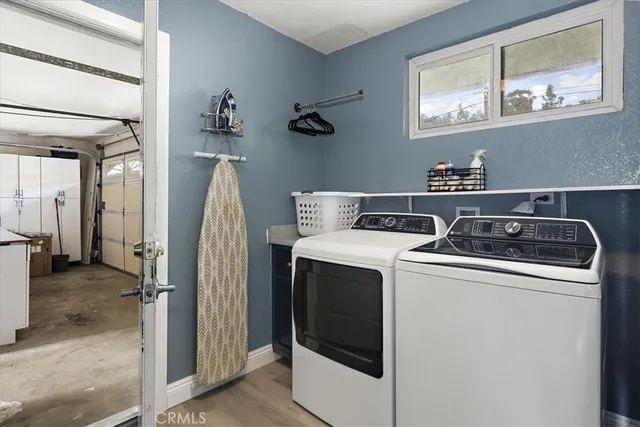a view of a storage and utility room