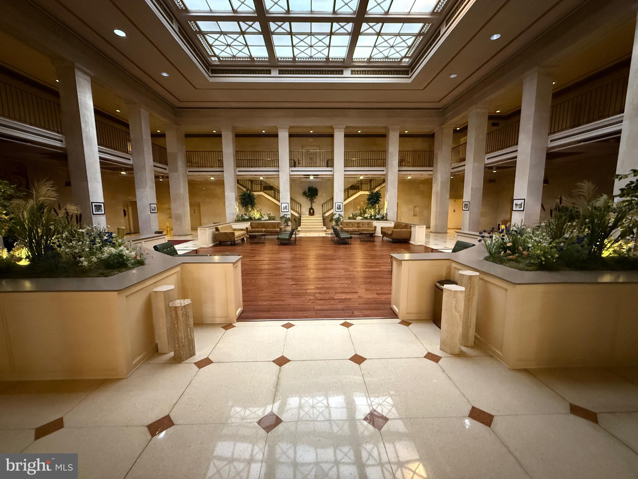 1601 Spring Garden Street, Unit 318 Philadelphia, PA 19130 - Photo 24 of 31 a lobby with glass windows and painted walls