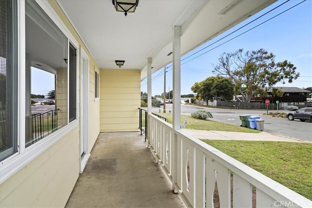 a view of a kitchen from a porch
