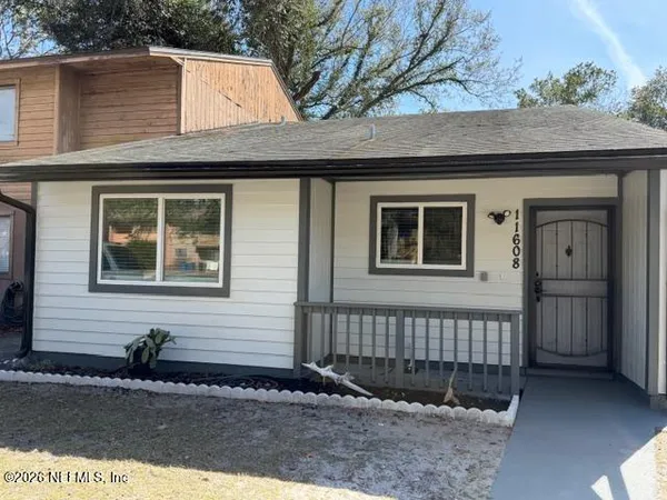 a front view of a house