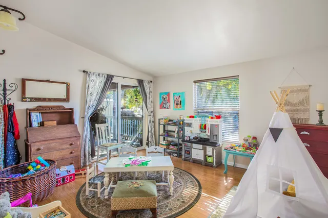 a living room filled with furniture