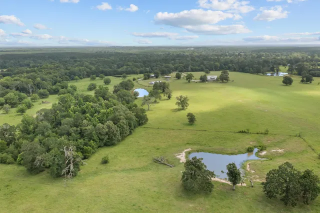 a view of a lake with houses