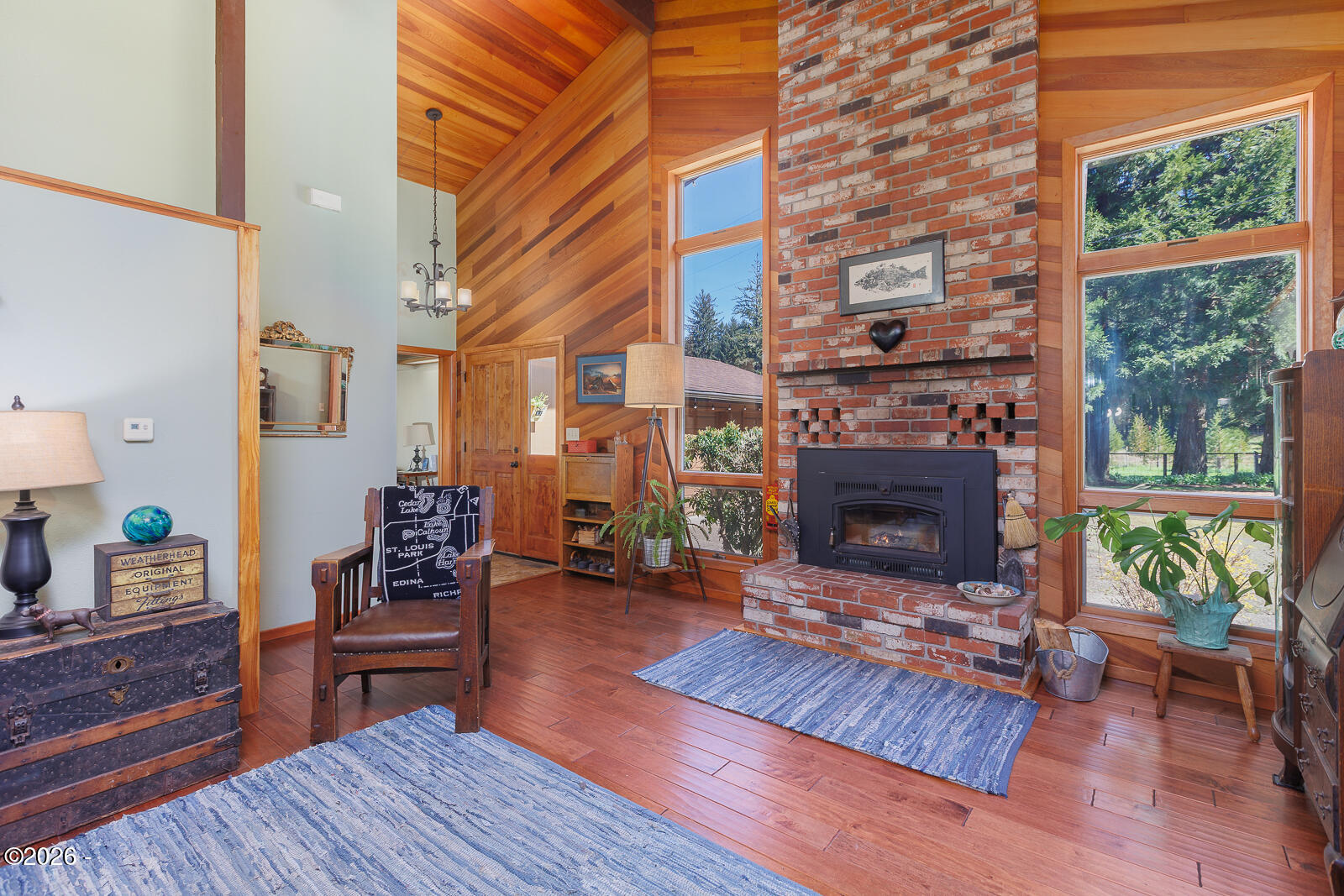 871 Old River Road Northeast Siletz, OR 97380 - Photo 14 of 86 Living Room with fireplace Insert