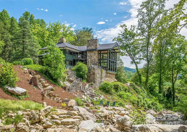 a view of a house with a garden