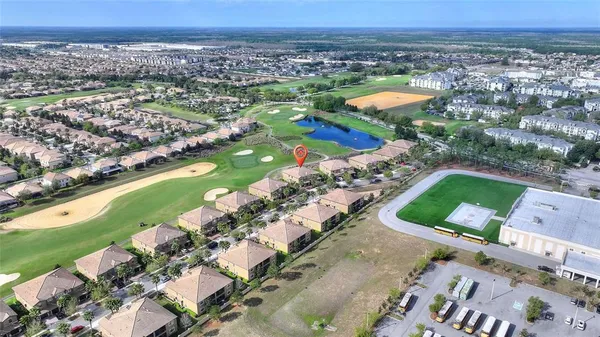 an aerial view of a city
