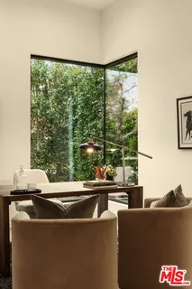 a living room with furniture fireplace and a flat screen tv