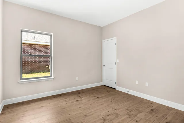 an empty room with a window