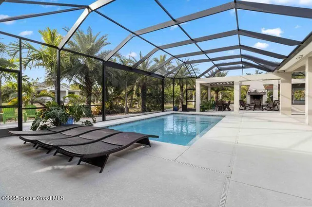 a bathroom with a double vanity sink and mirror