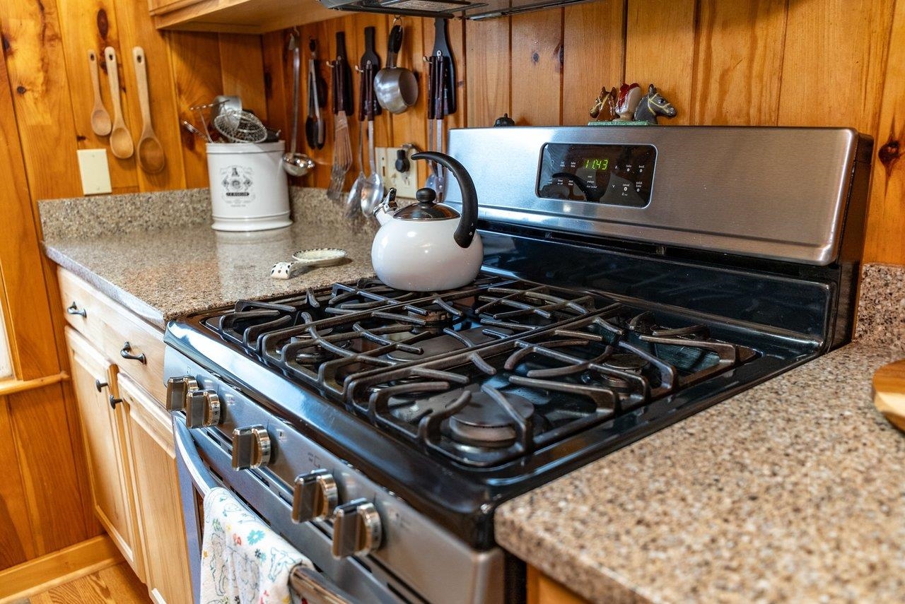 8545 Sugar Grove Road Sugar Grove, WV 26815 - Photo 16 of 75 a stove top oven sitting inside of a kitchen