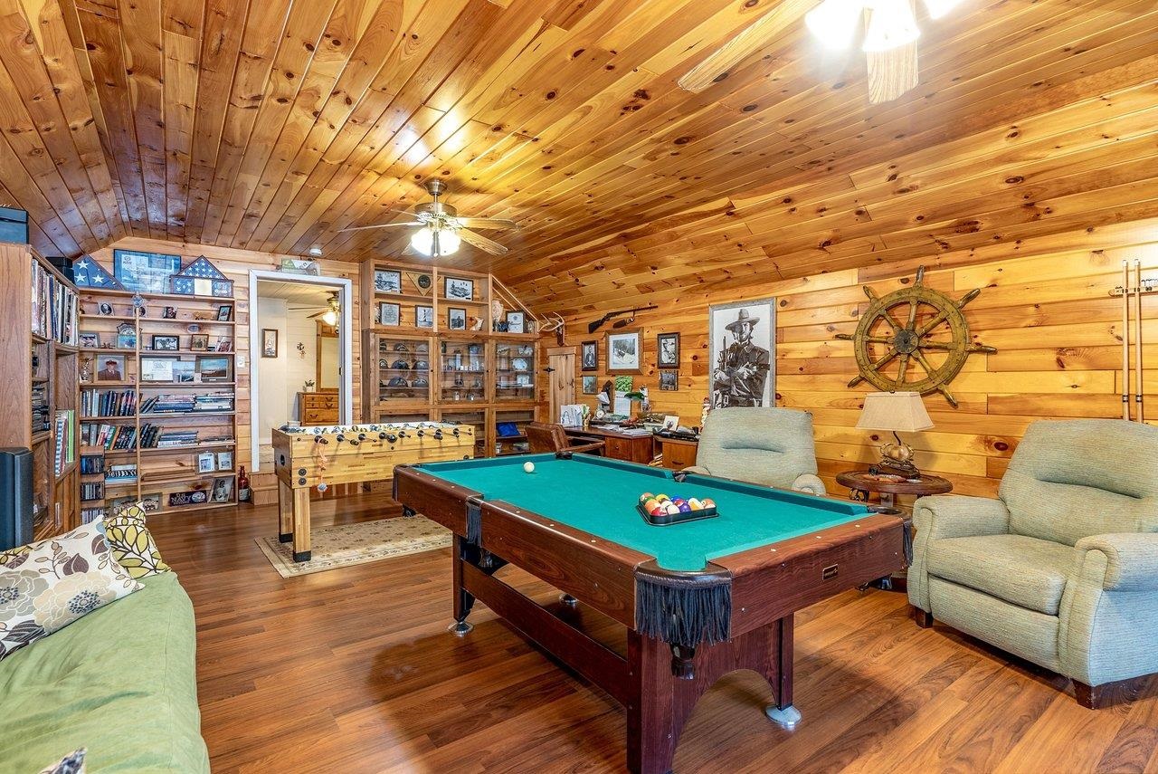 8545 Sugar Grove Road Sugar Grove, WV 26815 - Photo 45 of 75 a living room with furniture and a pool table
