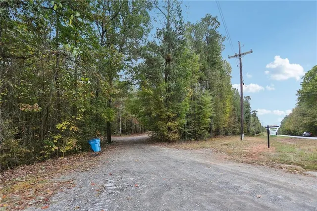 a view of city and green space
