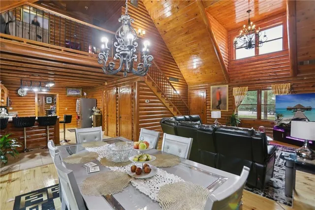 a kitchen with lots of counter top space