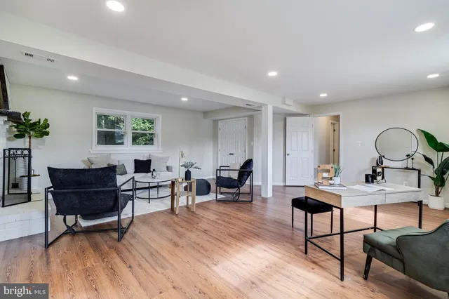 a bedroom with a bed and a closet