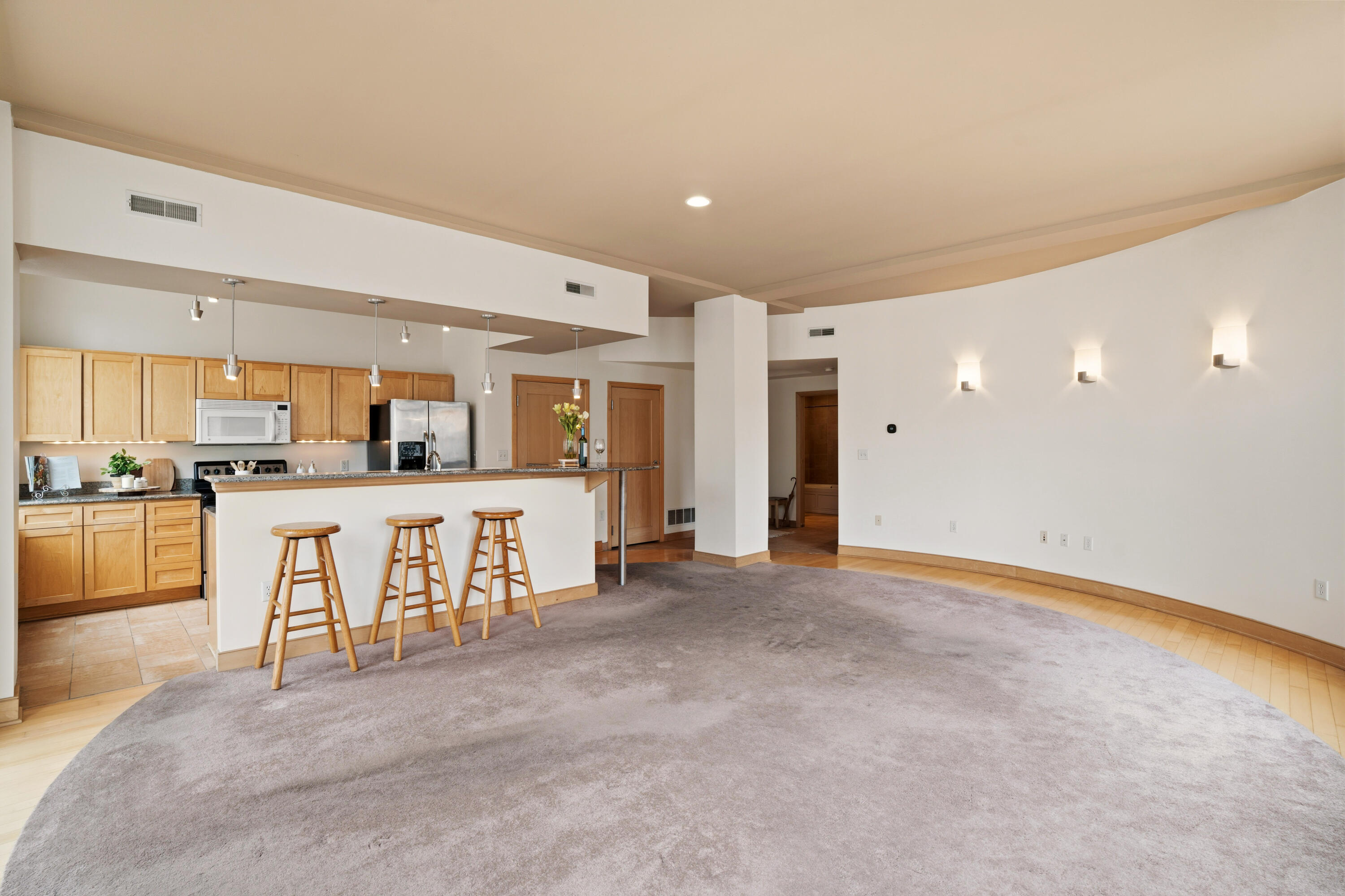 741 North Milwaukee Street, Unit 202 Milwaukee, WI 53202 - Photo 5 of 23 Living Room & Kitchen Area