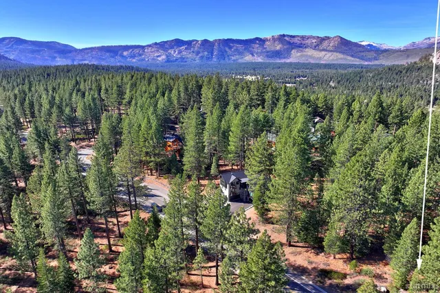 a view of a lush green hillside and a houses