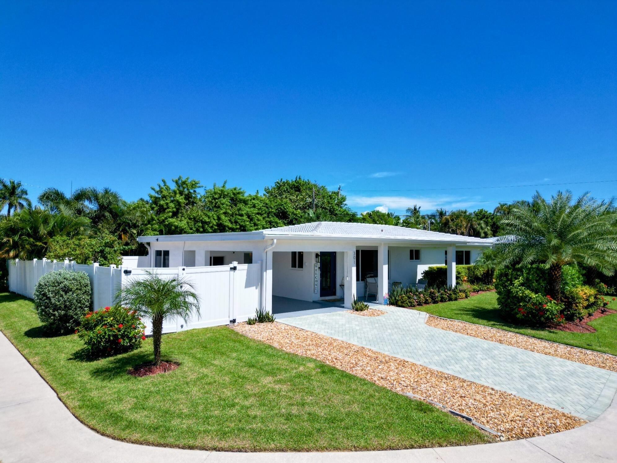 a house view with a garden space