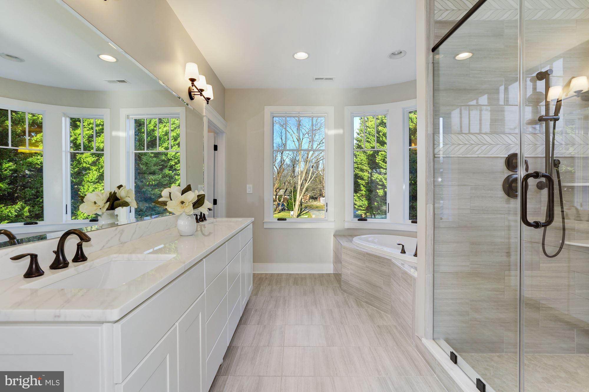 661 Red Cedar Road Annapolis, MD 21409 - Photo 27 of 47 En Suite Luxury Master Bath . Dual Marble Vanity