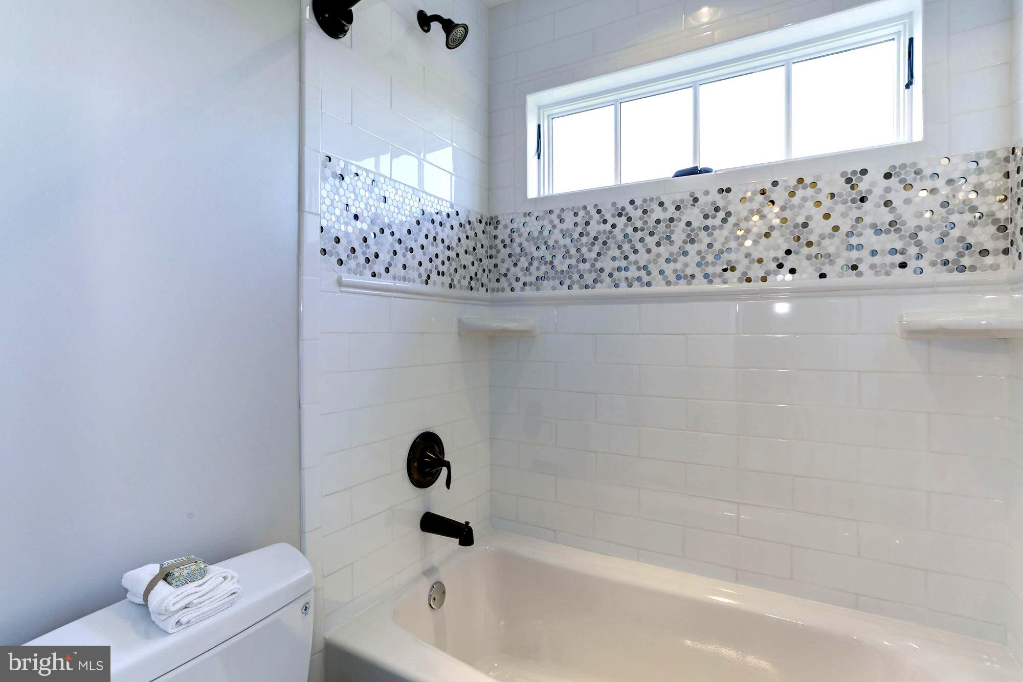 661 Red Cedar Road Annapolis, MD 21409 - Photo 35 of 47 Artisan Inlaid Tile Tub/Shower Combo