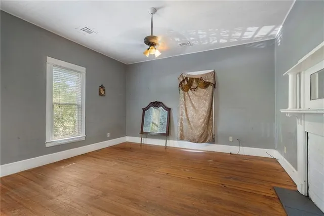 a view of a livingroom with a window