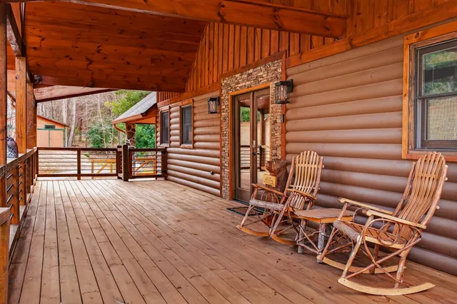 a view of outdoor space with seating