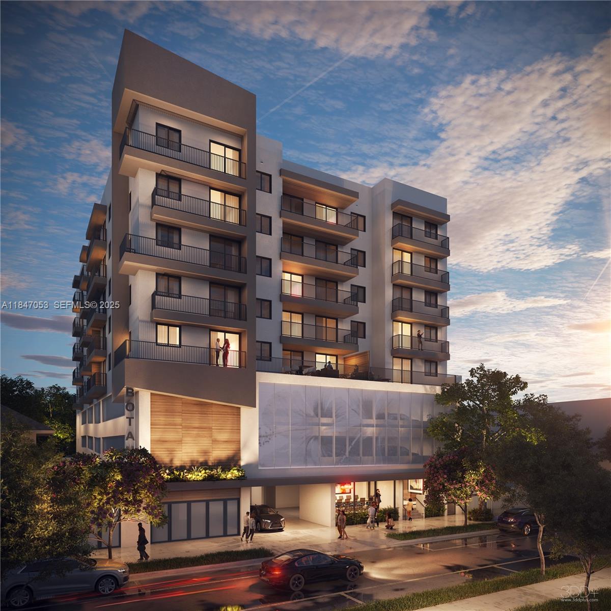 758 Northwest 2nd Street, Unit 503 Miami, FL 33128 - Photo 2 of 16 a front view of a building with street view and glass windows