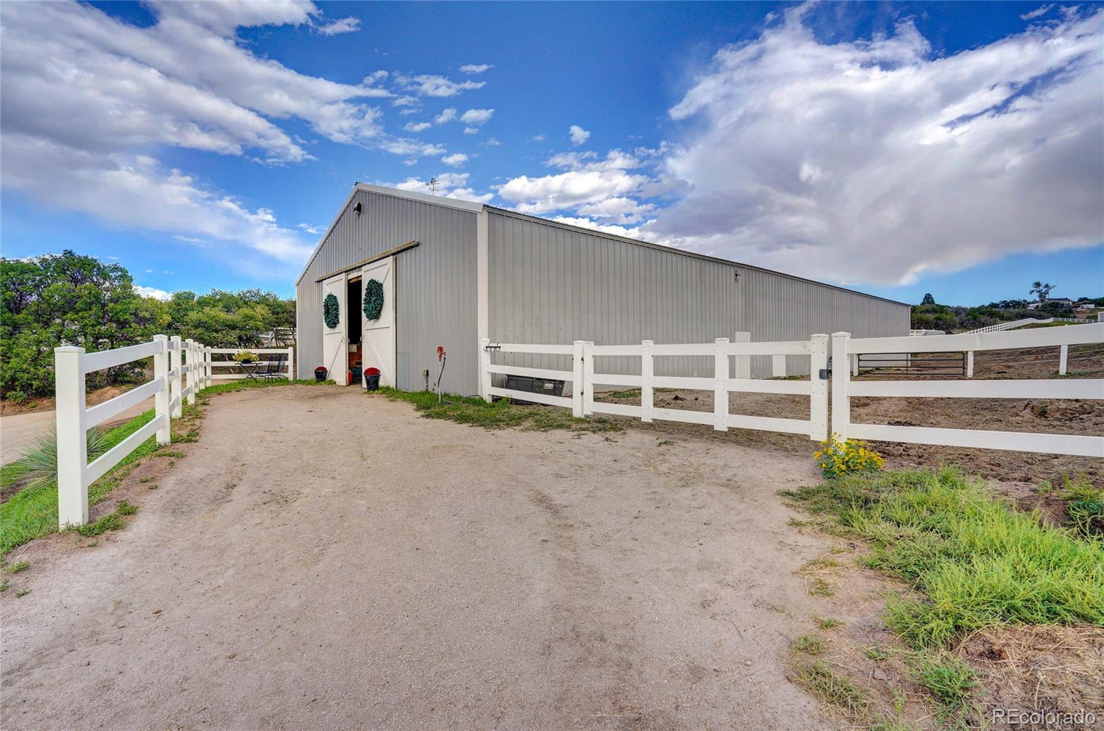 810 North Perry Park Road Sedalia, CO 80135 - Photo 34 of 46 a view of a house with a yard and plants