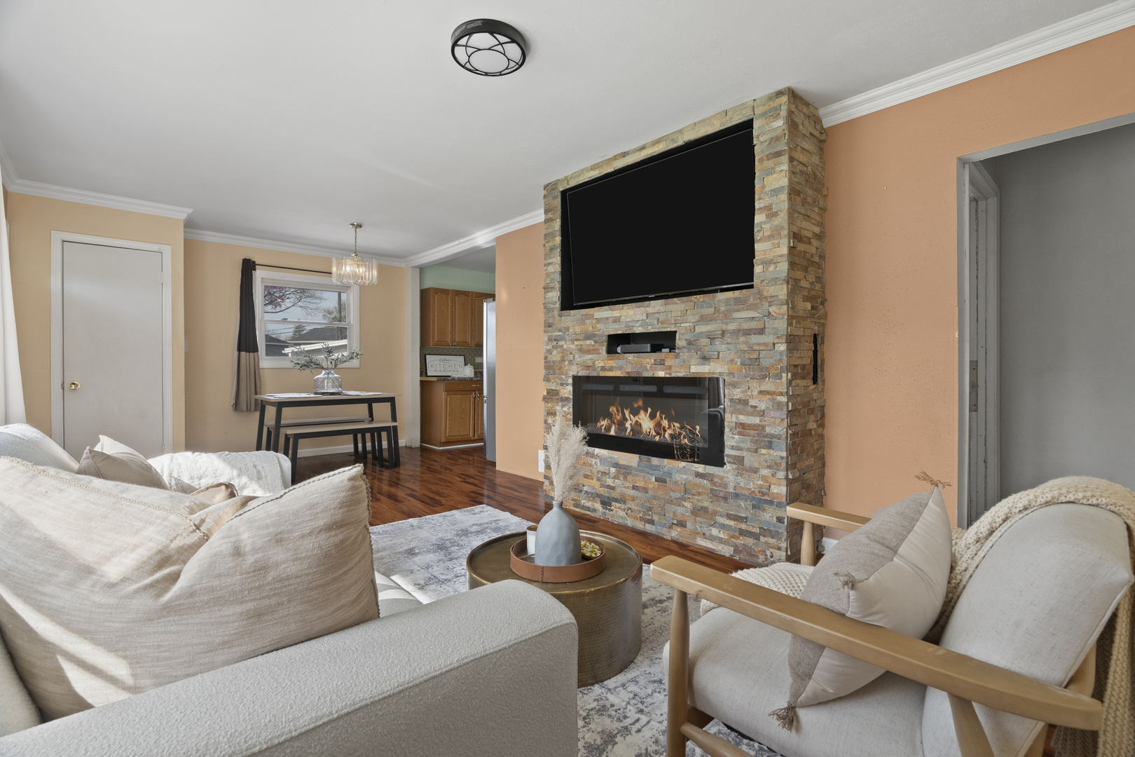 2832 Osage Circle Waukegan, IL 60087 - Photo 3 of 21 a living room with furniture and a flat screen tv