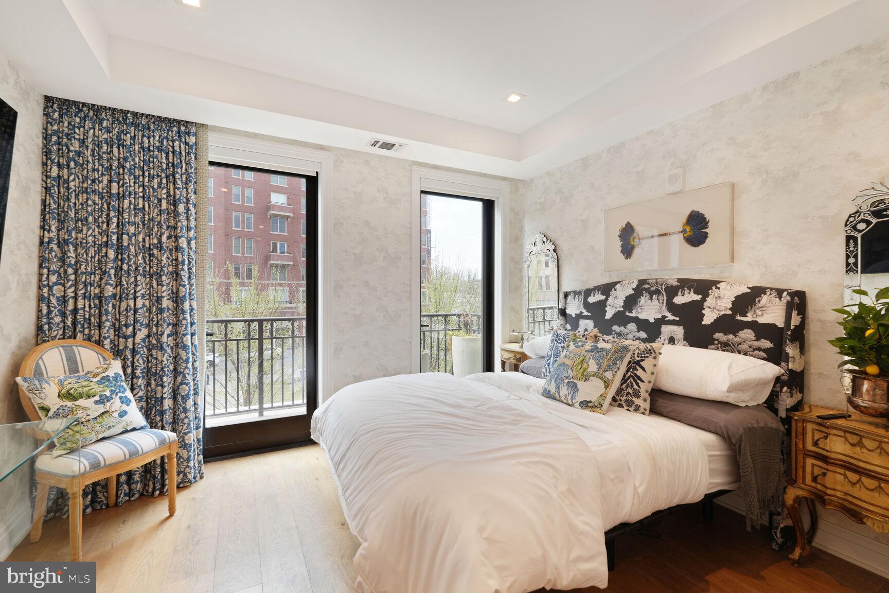 8551 Connecticut Avenue, Unit 206 Chevy Chase, MD 20815 - Photo 9 of 15 Bedroom 2 with door to balcony