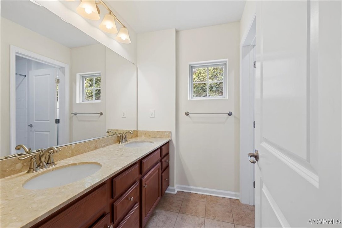 5801 Riverside Trail Richmond, VA 23225 - Photo 27 of 35 Bathroom featuring double vanity, baseboards, and