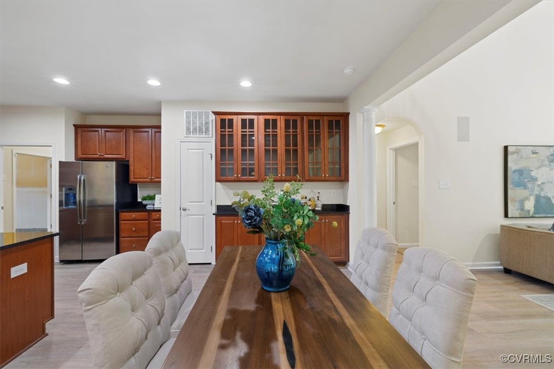 5801 Riverside Trail Richmond, VA 23225 - Photo 9 of 35 Dining room featuring arched walkways, recessed li