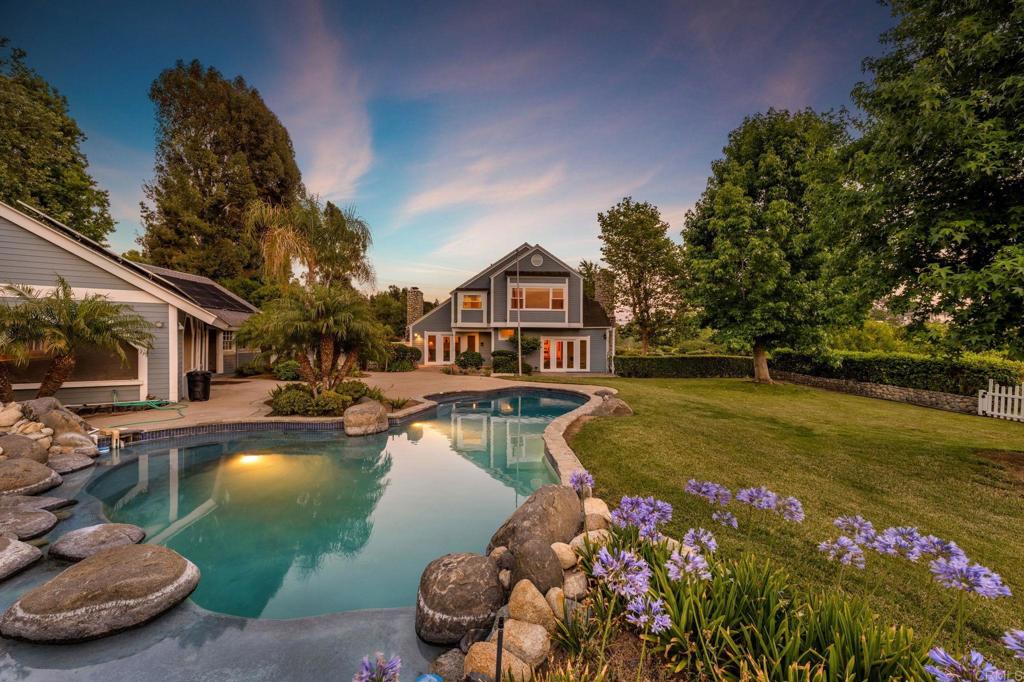 18 Gateview Drive Fallbrook, CA 92028 - Photo 40 of 73 a view of a swimming pool with a patio and a yard