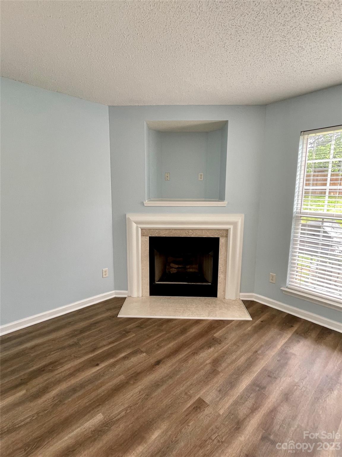 4045 Suttle Place Matthews, NC 28104 - Photo 13 of 42 a view of empty room with wooden floor and fireplace