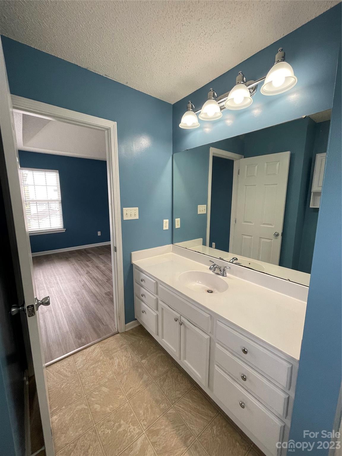 4045 Suttle Place Matthews, NC 28104 - Photo 35 of 42 a bathroom with a sink a vanity and mirror