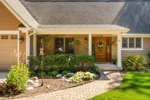 a front view of a house